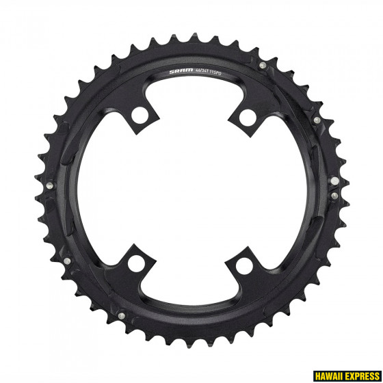 11.6218.039.001-560x560.jpg Chain Ring Road Asymmetrical 46T 110 Alum 3mm Black (46-34) - Image 1